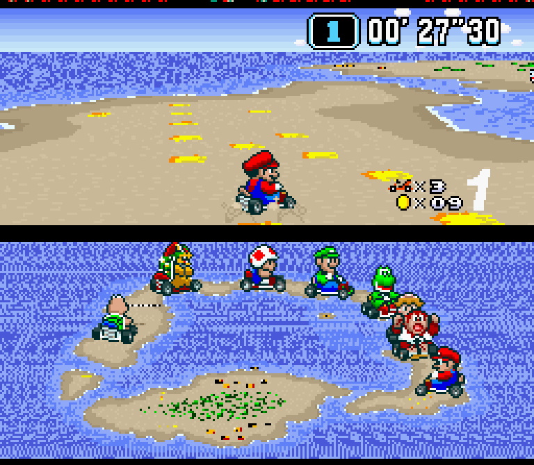 Best racing games for Super NES: Super Mario Kart